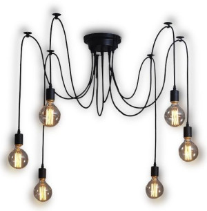Lampa Sufitowa Wisząca Żyrandol Pająk Loft E27 Led
