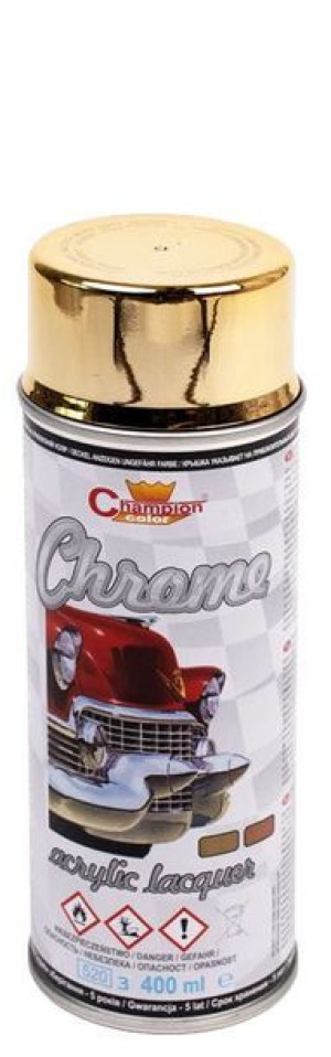 Spray Super Chrom Złoty 400 ml Champion