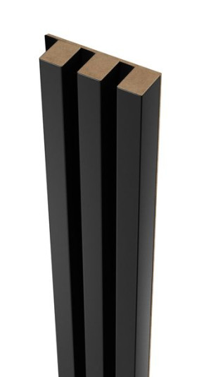 Lamele czarne na czarnej płycie 1 PANEL