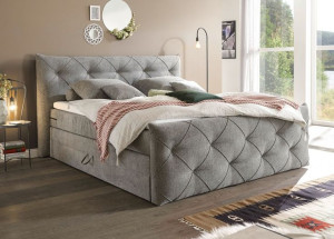 Łóżko Box Spring Napoli z pojemnikiem, 160x200 cm