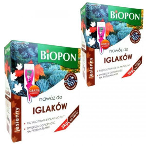 Nawóz do iglaków jesienny Biopon 3 kg x 2 sztuki