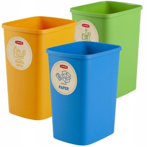 CURVER Zestaw 3 koszy do sortowania Eco Friendly