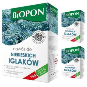 Nawóz do niebieskich iglaków Biopon 1 kg x 3 sztuki