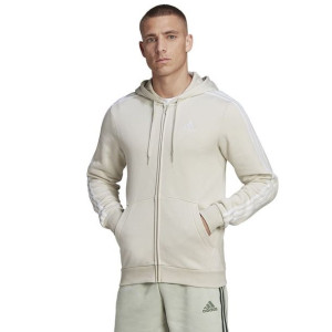 Bluza adidas 3 Stripes FL Full-Zip Hoody HL2260 - BEŻOWY; XL