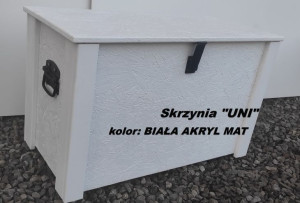 Skrzynia 140x50x40 BIAŁA AKRYL MAT "UNI"