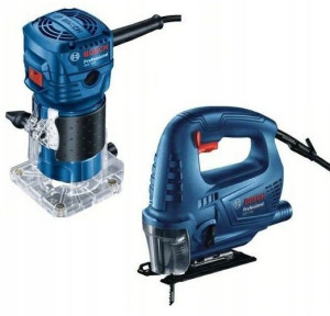 Bosch Zestaw Wyrzynarka Gst 700+frezarka Gkf550