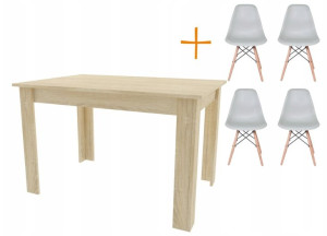 Stół Kuchenny Stolik 3 KOLORY 120x80 + 4 KRZESŁA