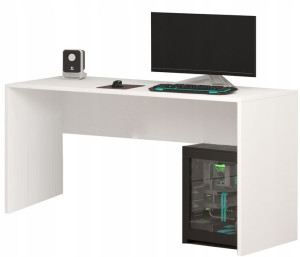 Biurko proste 110x55 Białe Sonoma Gamingowe