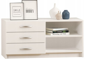 Komoda 3 Szuflady + Półka 120 cm SALON POKÓJ