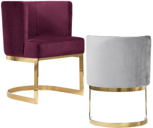 Fotel Glamour Velvet Na Złotej Płozie Vegas Produkcyjny (wybierz Tkaninę)