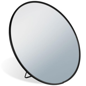 Lusterko lustro kosmetyczne do makijażu stojące metalowe czarne 20 cm