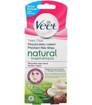 Veet Veet plastry wosk do depilacji twarzy z masłem shea 12 szt