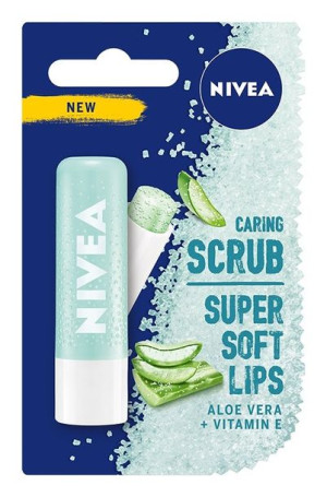 Nivea Caring Scrub pielęgnujący peeling do ust w sztyfcie Aloes 4.8g
