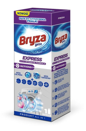 BRYZA Lanza Express 8 Action Fresh płyn do czyszczenia pralki 250ml