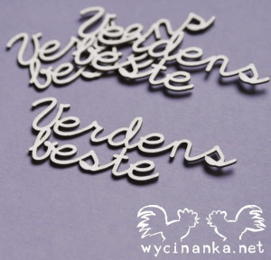 napisy " Verdens beste", 3 szt.