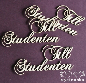 napisy "Till Studenten" SE, 3 szt.