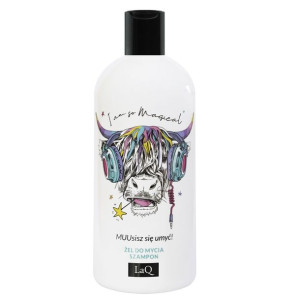 LaQ Żel do mycia ciała i szampon do włosów 2w1 Krowa 300ml