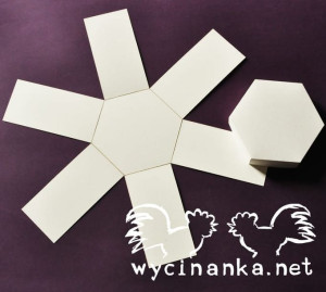 pudełko - sześciokątny exploding box 8,5x10x10cm kolor: ZŁAMANA BIEL