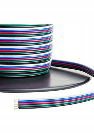 Kabel 5 żyłowy do taśm LED RGBW 1mb