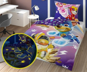 Pościel Bawełniana Licencja 160x200 - Psi Patrol Fluo Super Paws