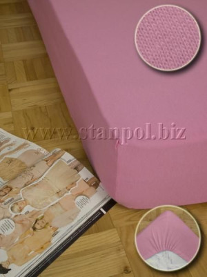 Prześcieradło Jersey 120x200 - Ciemny Róż