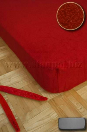 Prześcieradło Frotte 120x200 - Czerwone