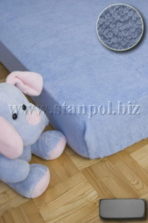 Prześcieradło Frotte 140x200 - Błękitne