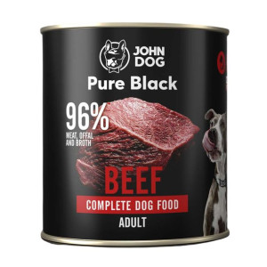 JOHN DOG Pure Black dorosłych psów Wołowina 800g