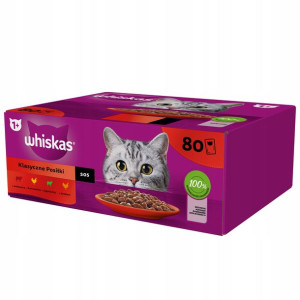 WHISKAS saszetki karma dla kota mix w sosie 80x85g