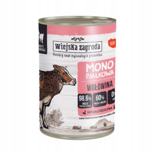 WIEJSKA ZAGRODA karma dla kota mono wołowina 400g