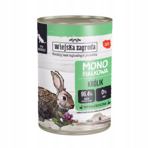 WIESKA ZAGRODA karma dla psa mono z królikiem 400g
