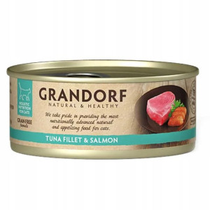 GRANDORF CAT Tuna Fillet & Salmon 70g