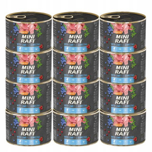 Rafi Mini Karma dla psów Jagnięcina 185g x 12 szt