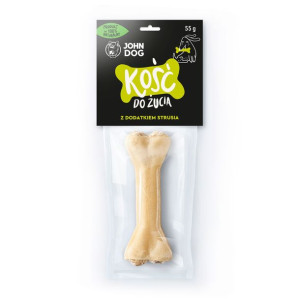 JOHN DOG Przysmak psa Kość ze strusiem 12 cm 1szt