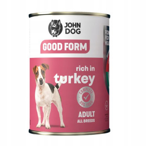 JOHN DOG Good form karma mokra dla psa Indyk 400g