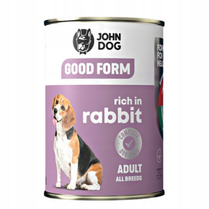 JOHN DOG Good form karma mokra dla psa królik 400g