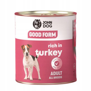 JOHN DOG Good form karma mokra dla psa Indyk 800g