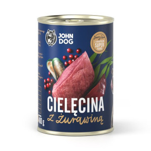 JOHN DOG Berry Karma psa cielęcina żurawina 400g