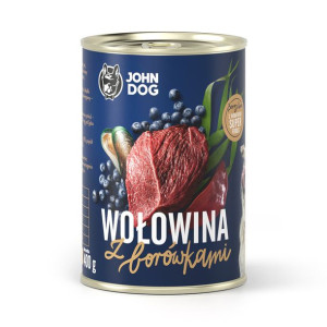 JOHN DOG Berry Karma dla psa wołowina borówka 400g