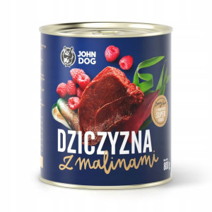 JOHN DOG Berry Karma dla psa dziczyzna maliny 800g
