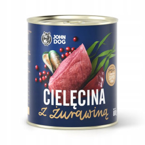 JOHN DOG Berry Karma psa cielęcina żurawina 800g