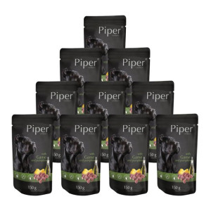 PIPER Karma mokra dla psa Dziczyzna dynia 10x150g