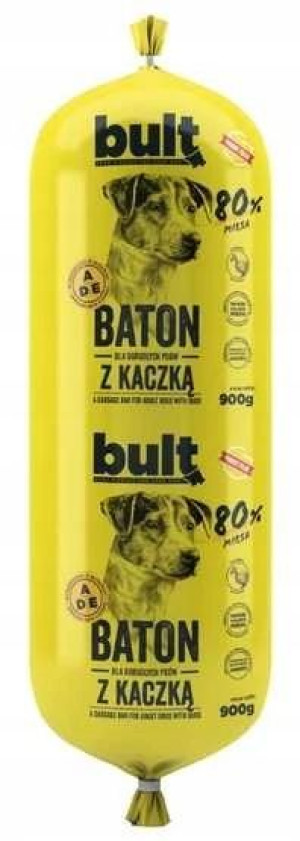 BULT Karma dla Psa 80% Mięsa BATON Z KACZKĄ 900g