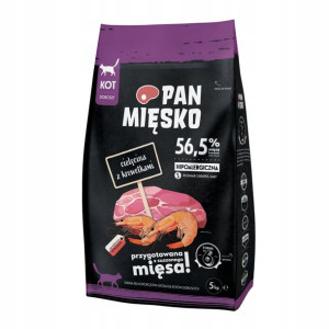 PAN MIĘSKO karma dla kota cielęcina krewetki S 5KG