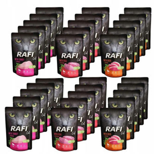 RAFI Karma mokra dla kota mix smaków 100g x 30szt
