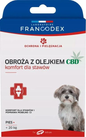 FRANCODEX Obroża z olejkiem CBD 60 cm dla psów