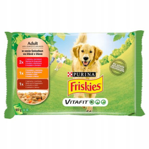 Purina Friskies Karma Psa Adult Mix Mięs 4x100g