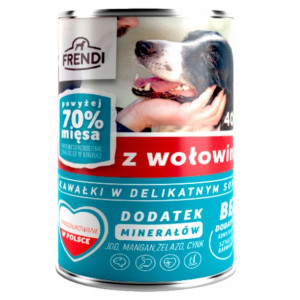 FRENDI Karma dla Psa KAWAŁKI W SOSIE WOŁOWINA 400G