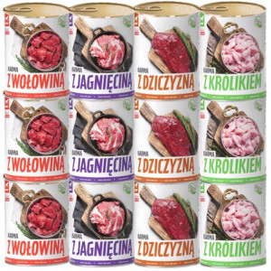 Bult Tuf Tuf Karma Mokra Mix 4 Smaków 12szt 800g