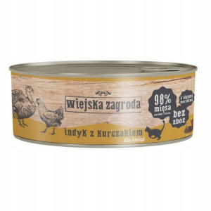 WIEJSKA ZAGRODA Karma Kociąt INDYK KURCZAK 85g